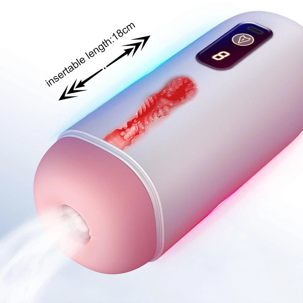 Masturbator USB – 8 trybów wibracji, 18 cm — zdjęcie 2