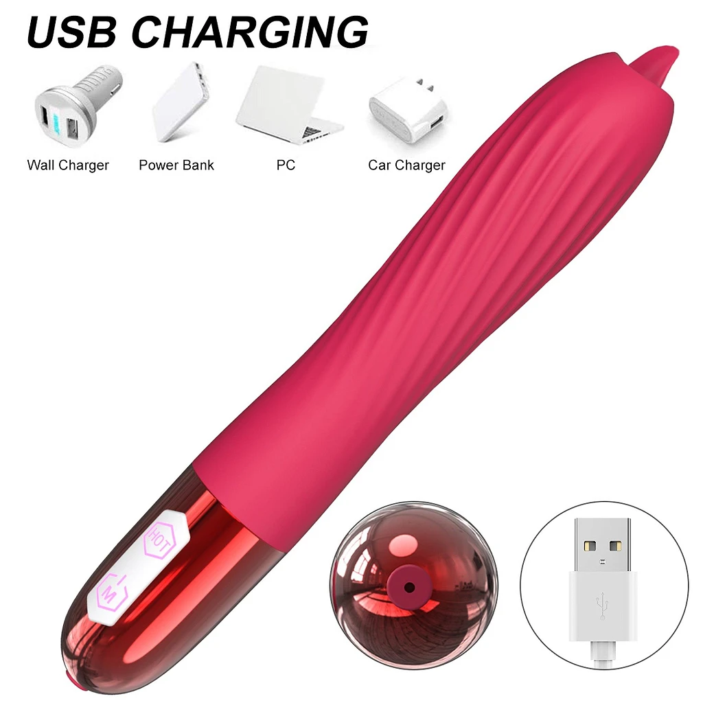 Wibrator Silicone Vibrator USB – 10 trybów i ogrzewanie — zdjęcie 4