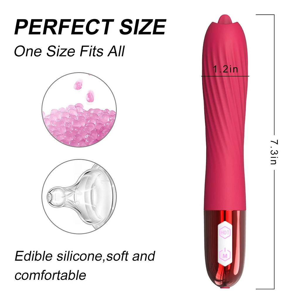 Wibrator Silicone Vibrator USB – 10 trybów i ogrzewanie — zdjęcie 6