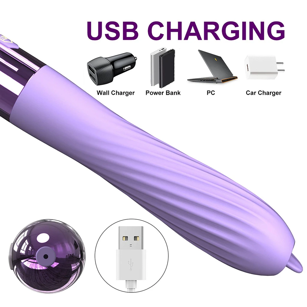 Wibrator USB z ogrzewaniem – 10 trybów, silikon — zdjęcie 6