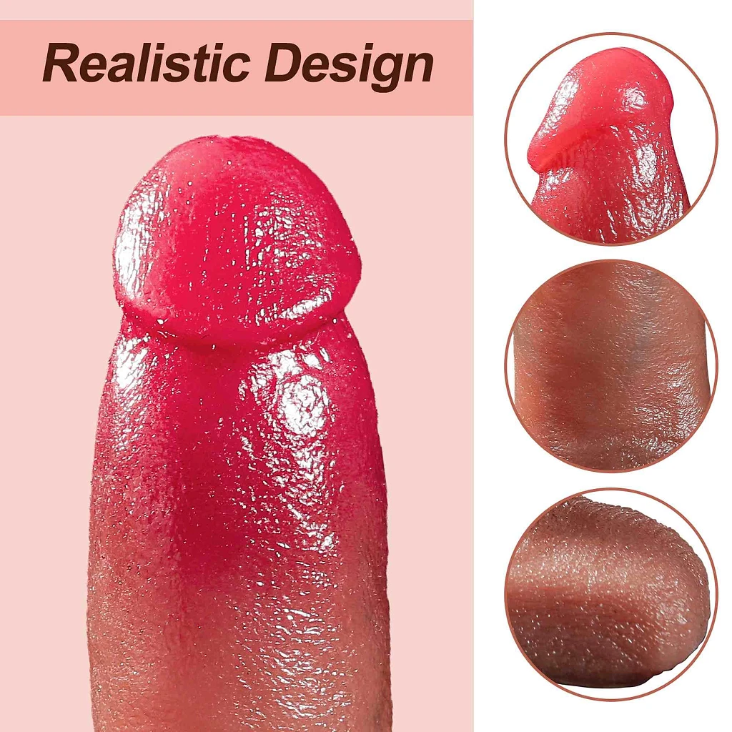 Wibrator realistyczny z pchaniem i grzaniem – 22,5 cm — zdjęcie 6