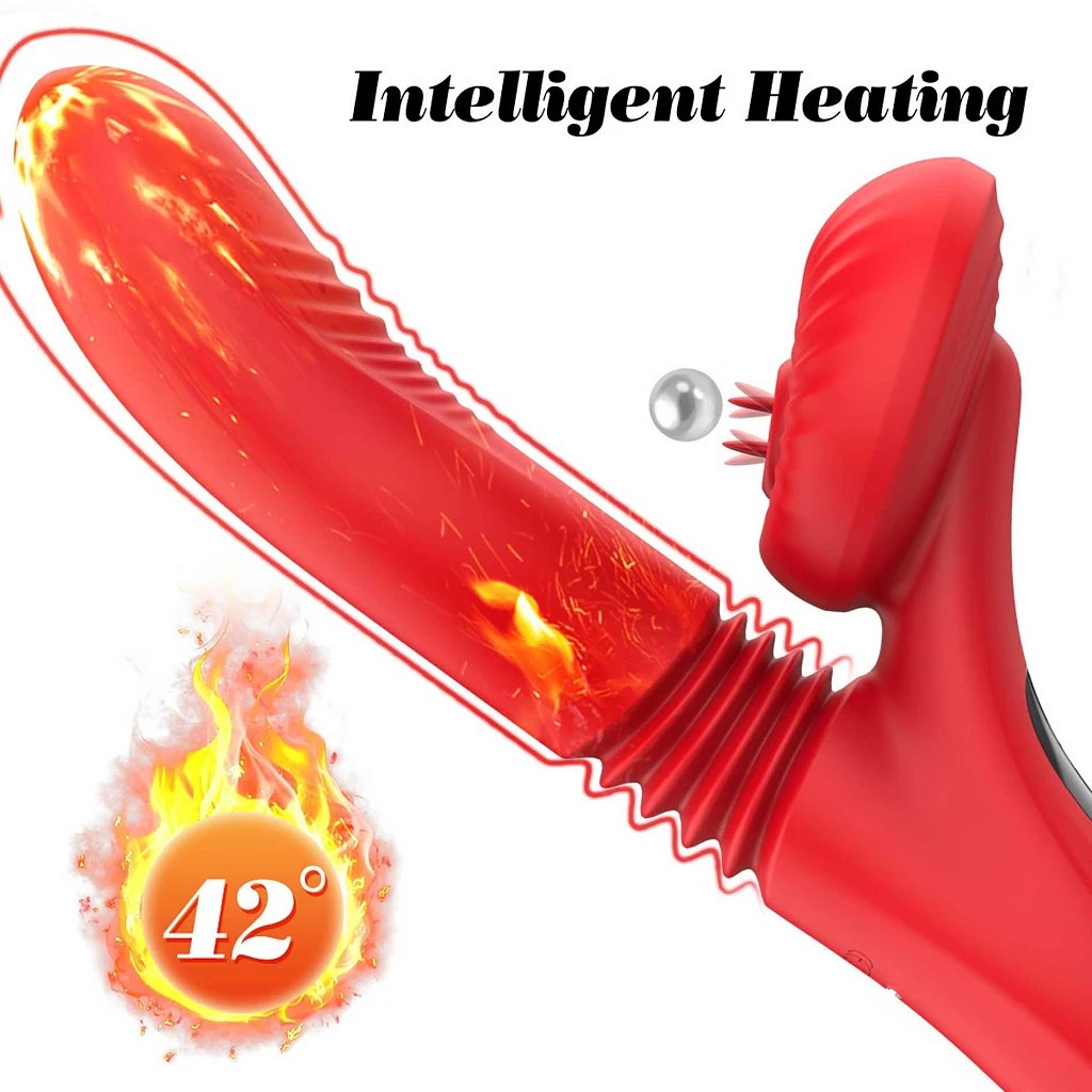 Wibrator króliczek Licking & Thrusting – 7 trybów, podgrzewanie — zdjęcie 4