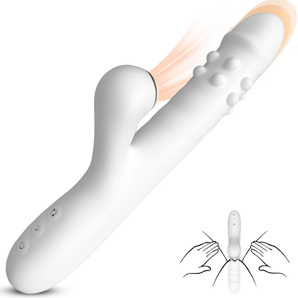 Wibrator króliczek z rotacją i funkcją lizania – 23,5 cm — zdjęcie 2