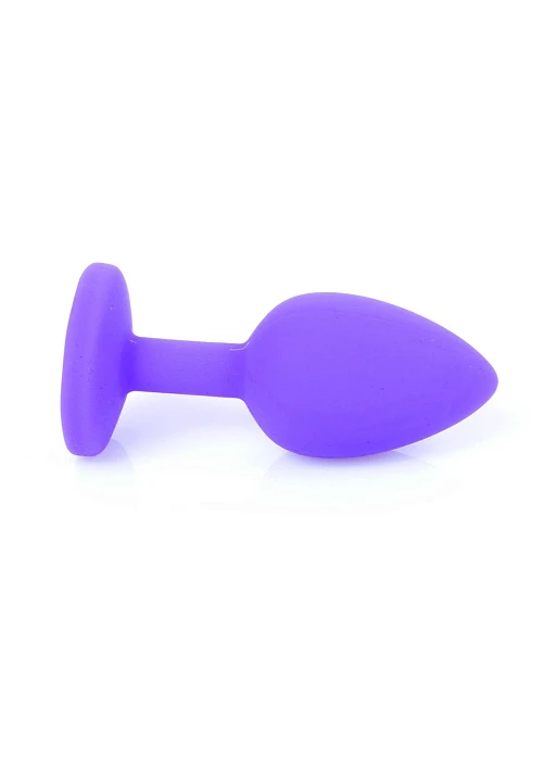 Korek analny Purple Silicon - silikon, mały — zdjęcie 5