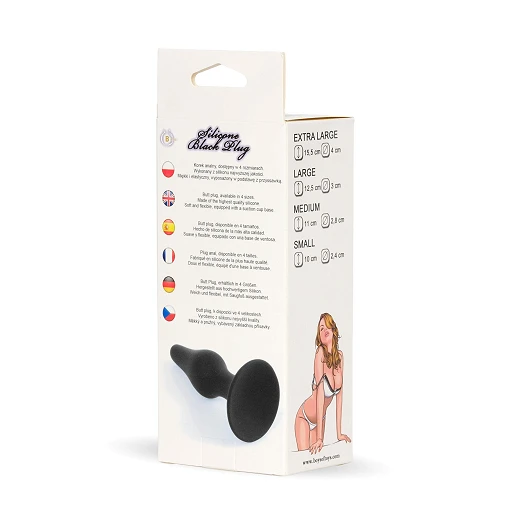 Plug analny Medium - silikon, przyssawka — zdjęcie 5