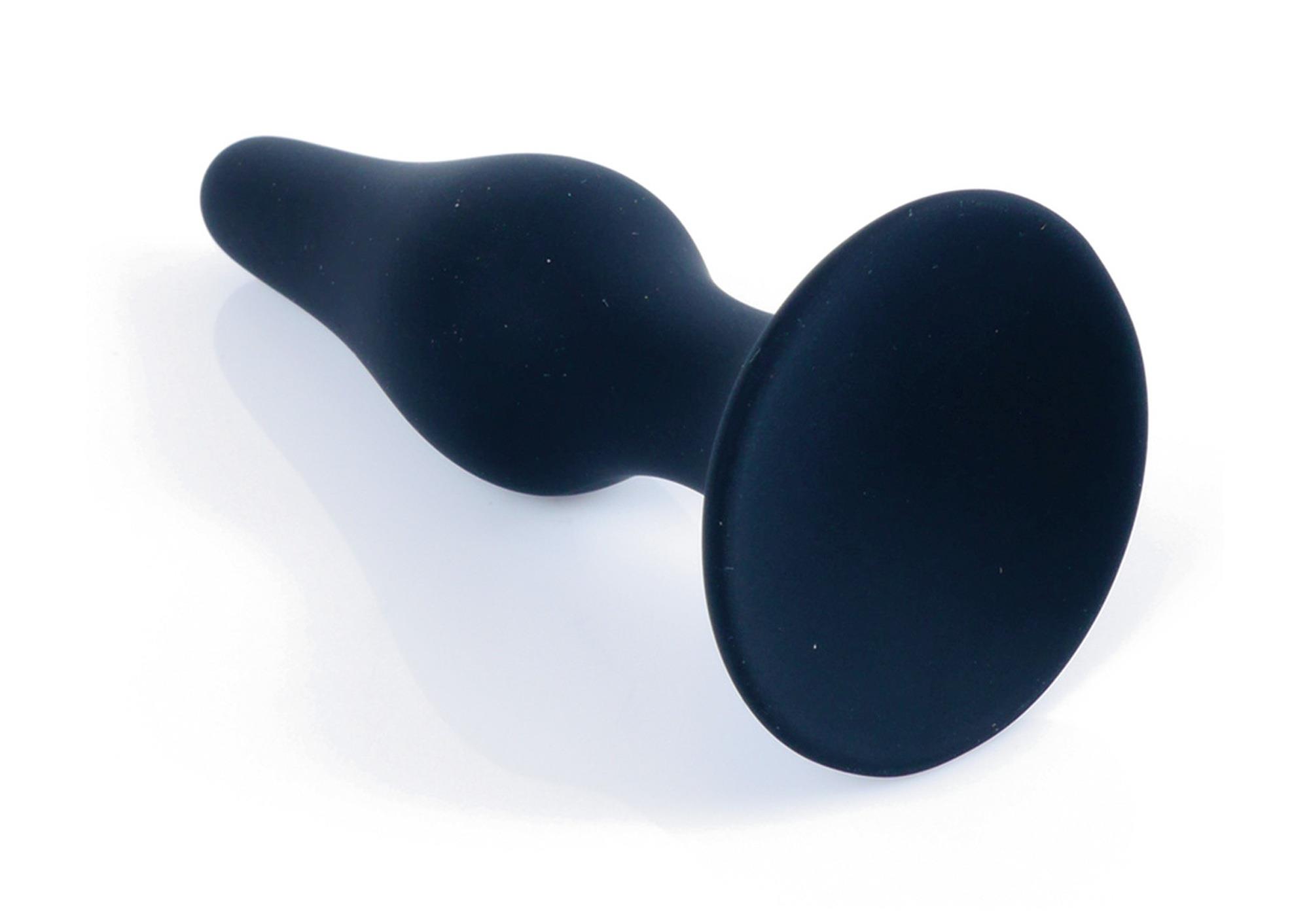 Korek analny Plug Black - silikon, duży — zdjęcie 1