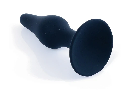 Korek analny Plug Black - silikon, duży