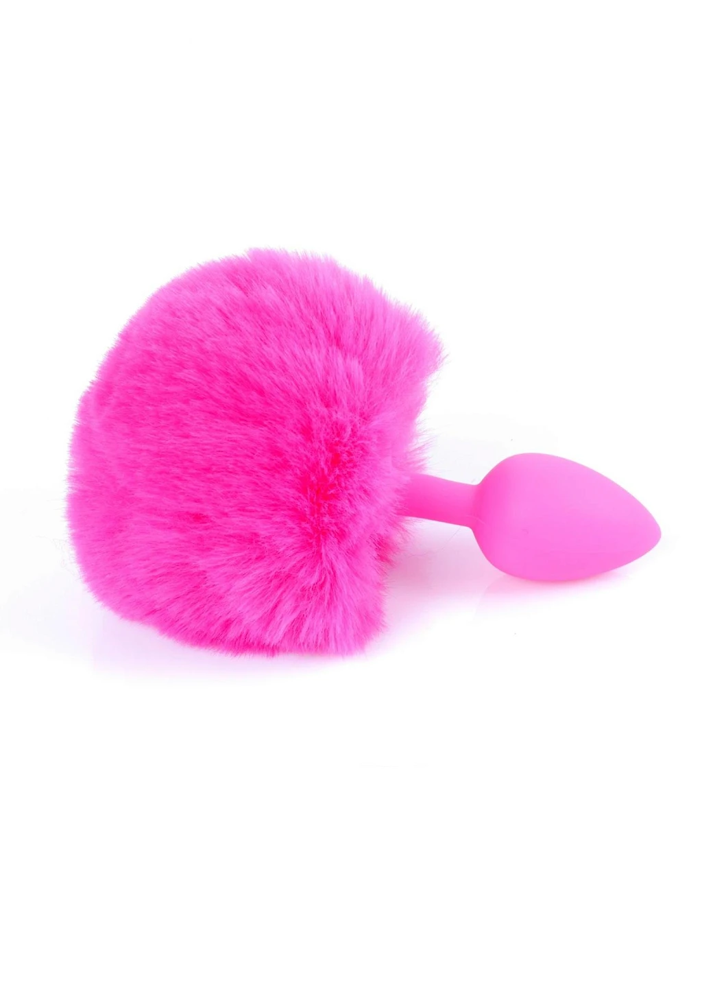 Korek analny Bunny Tail S - z ogonem różowy — zdjęcie 3