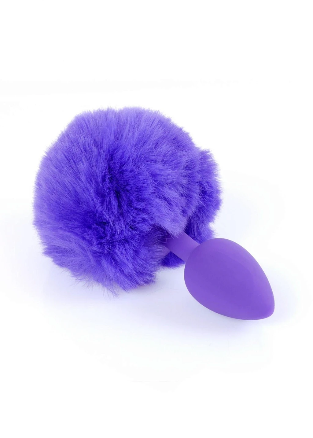 Korek analny Bunny Tail S - z ogonem fioletowy — zdjęcie 2