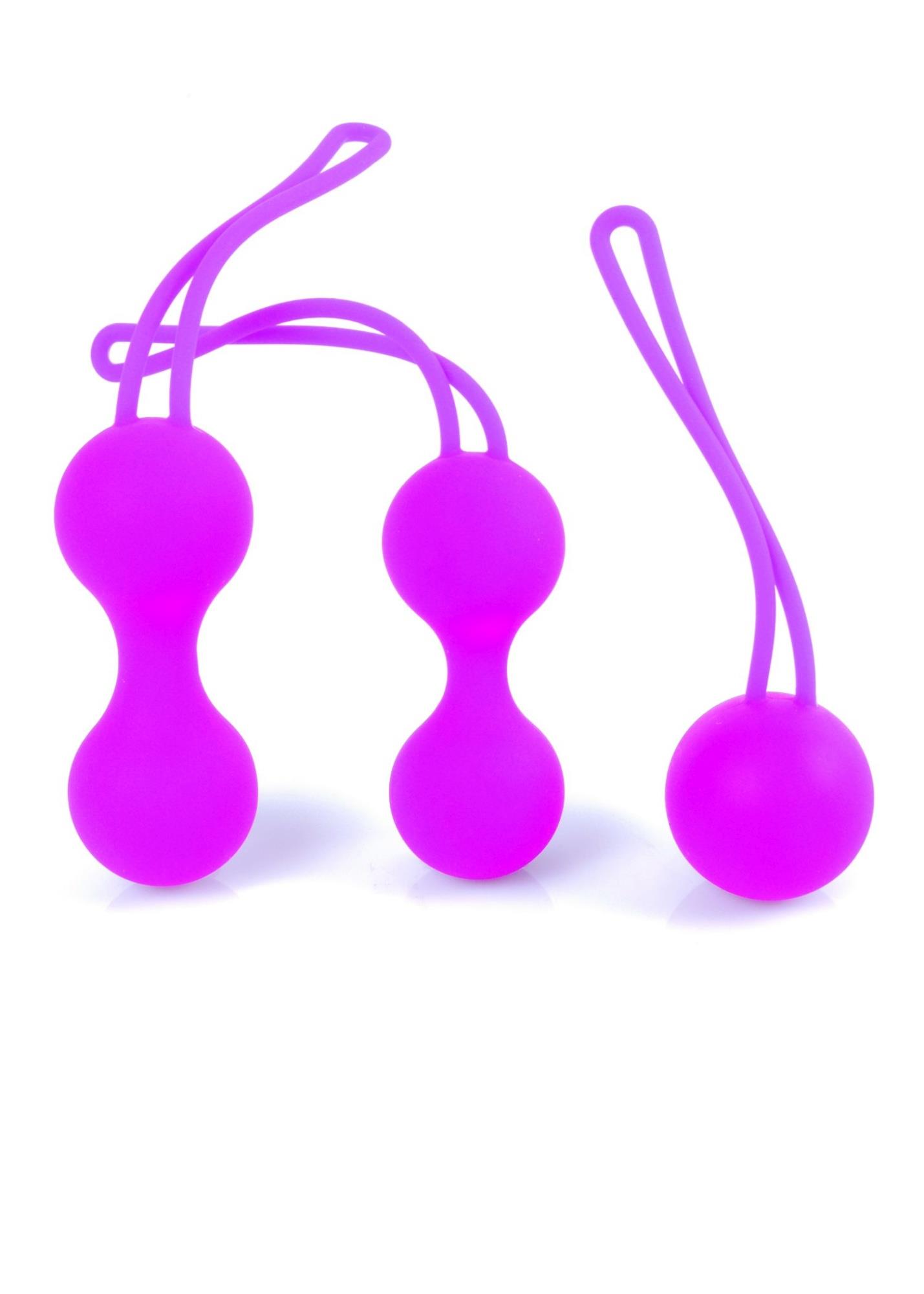 Zestaw kulek Purple - silikon, 3 szt. — zdjęcie 1