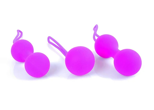 Zestaw kulek Purple - silikon, 3 szt. — zdjęcie 3
