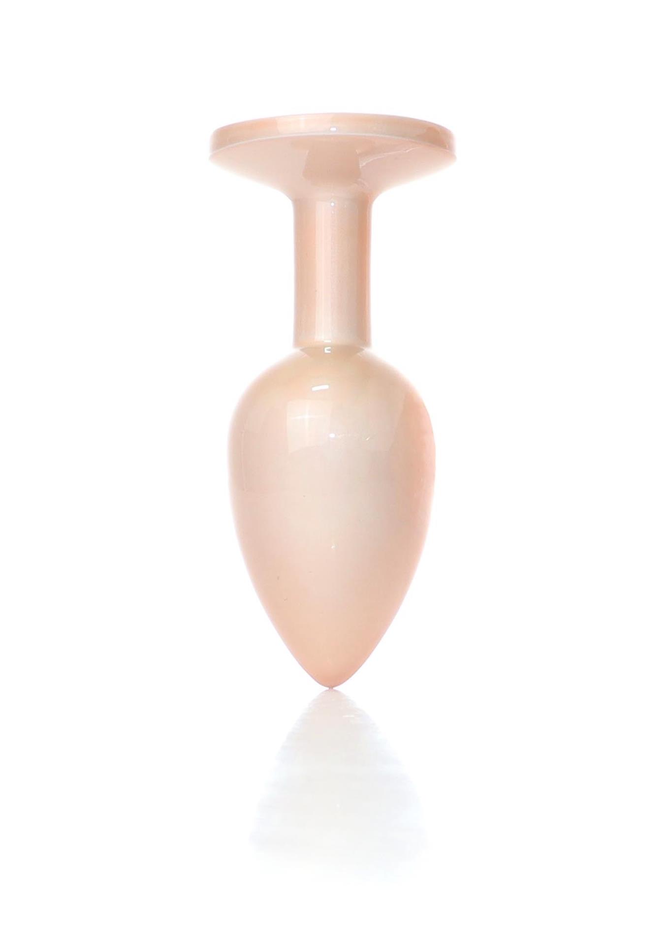 Korek analny z kryształem – stal nierdzewna, 7 cm, rozmiar S — zdjęcie 2