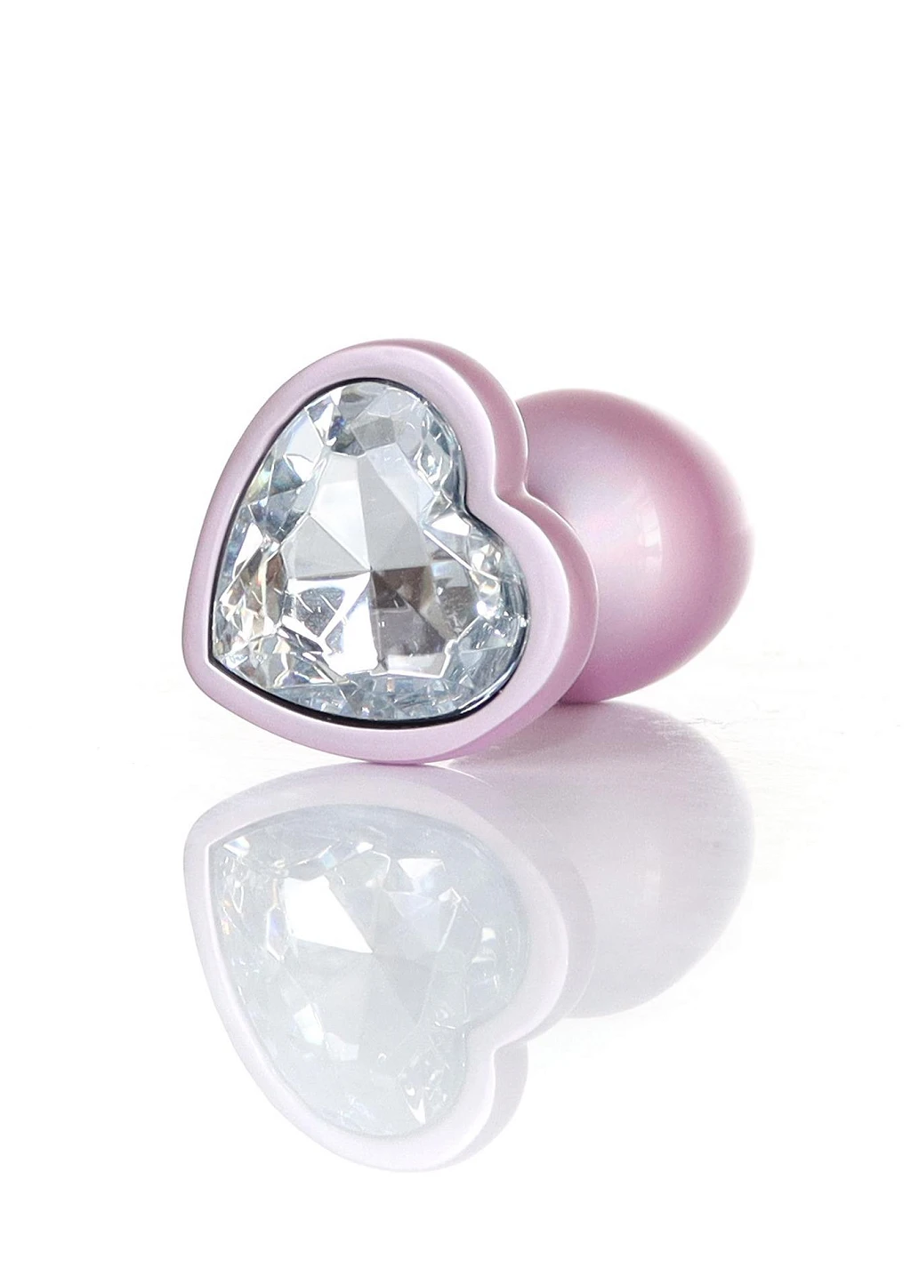 Korek biżuteryjny Pearl Pink Heart S - stal nierdzewna