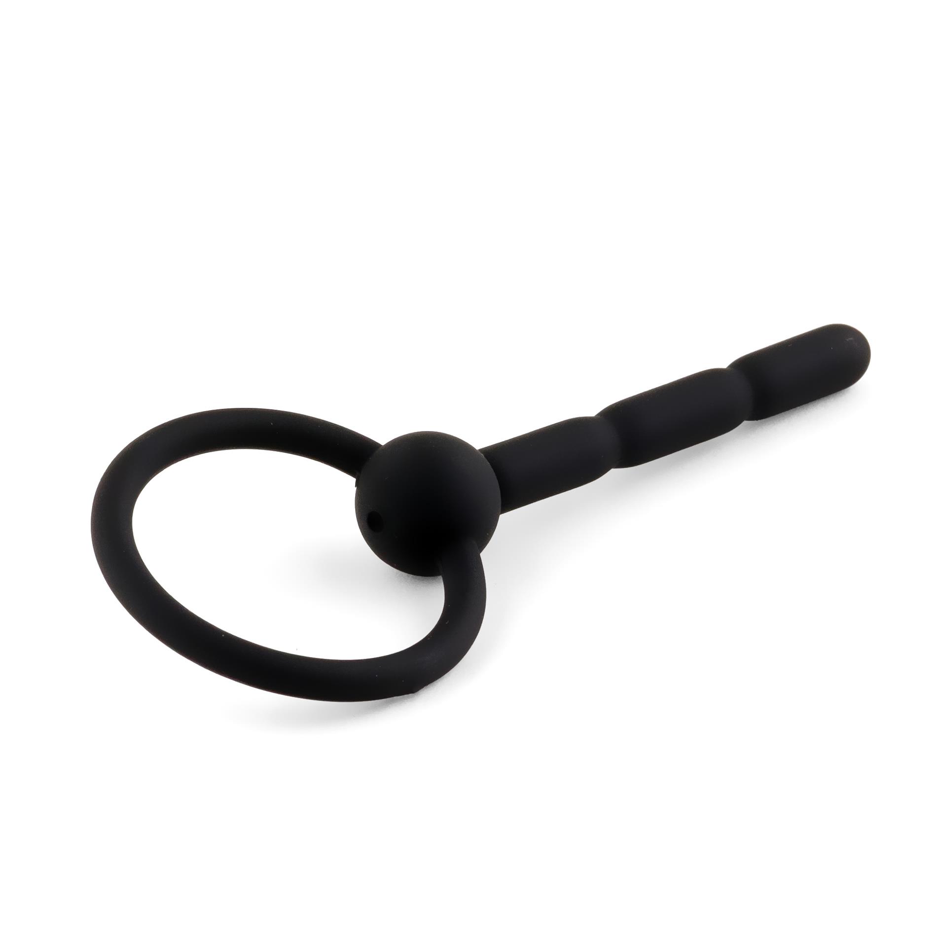 Penis plug no. 03 – silikonowy, kanał przepływowy, 10,5 cm — zdjęcie 2