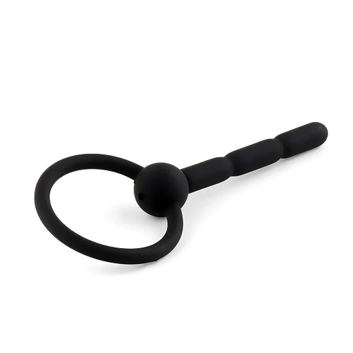 Penis plug no. 03 – silikonowy, kanał przepływowy, 10,5 cm — zdjęcie 2