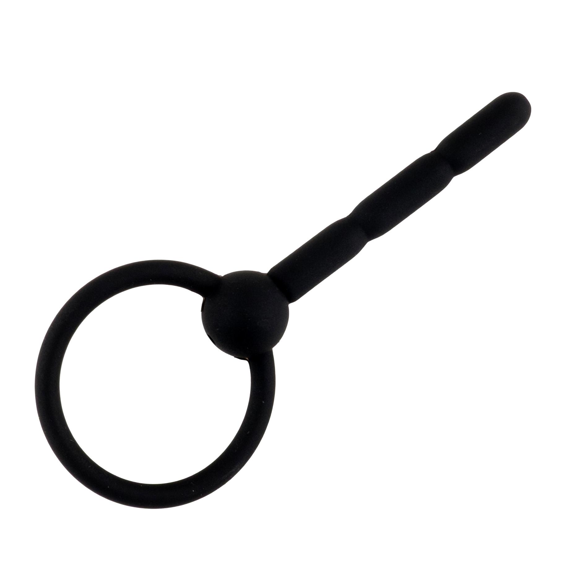 Penis plug no. 03 – silikonowy, kanał przepływowy, 10,5 cm — zdjęcie 3