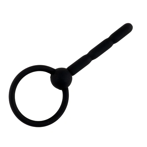 Penis plug no. 03 – silikonowy, kanał przepływowy, 10,5 cm — zdjęcie 3