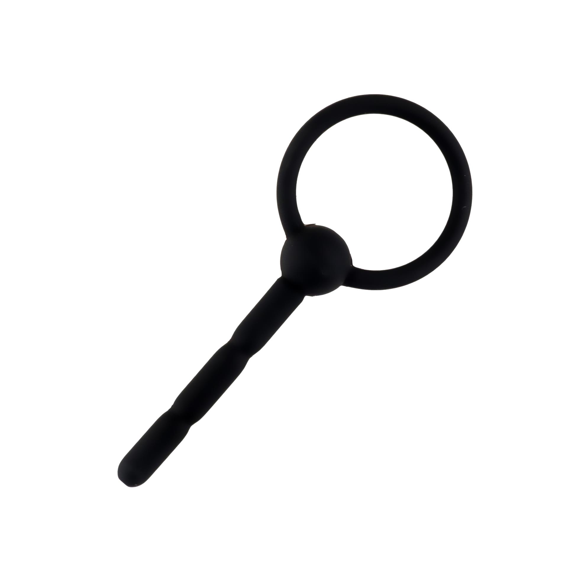 Penis plug no. 03 – silikonowy, kanał przepływowy, 10,5 cm — zdjęcie 4