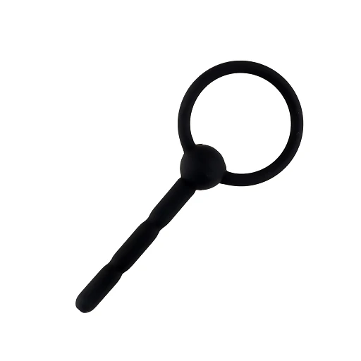 Penis plug no. 03 – silikonowy, kanał przepływowy, 10,5 cm — zdjęcie 4