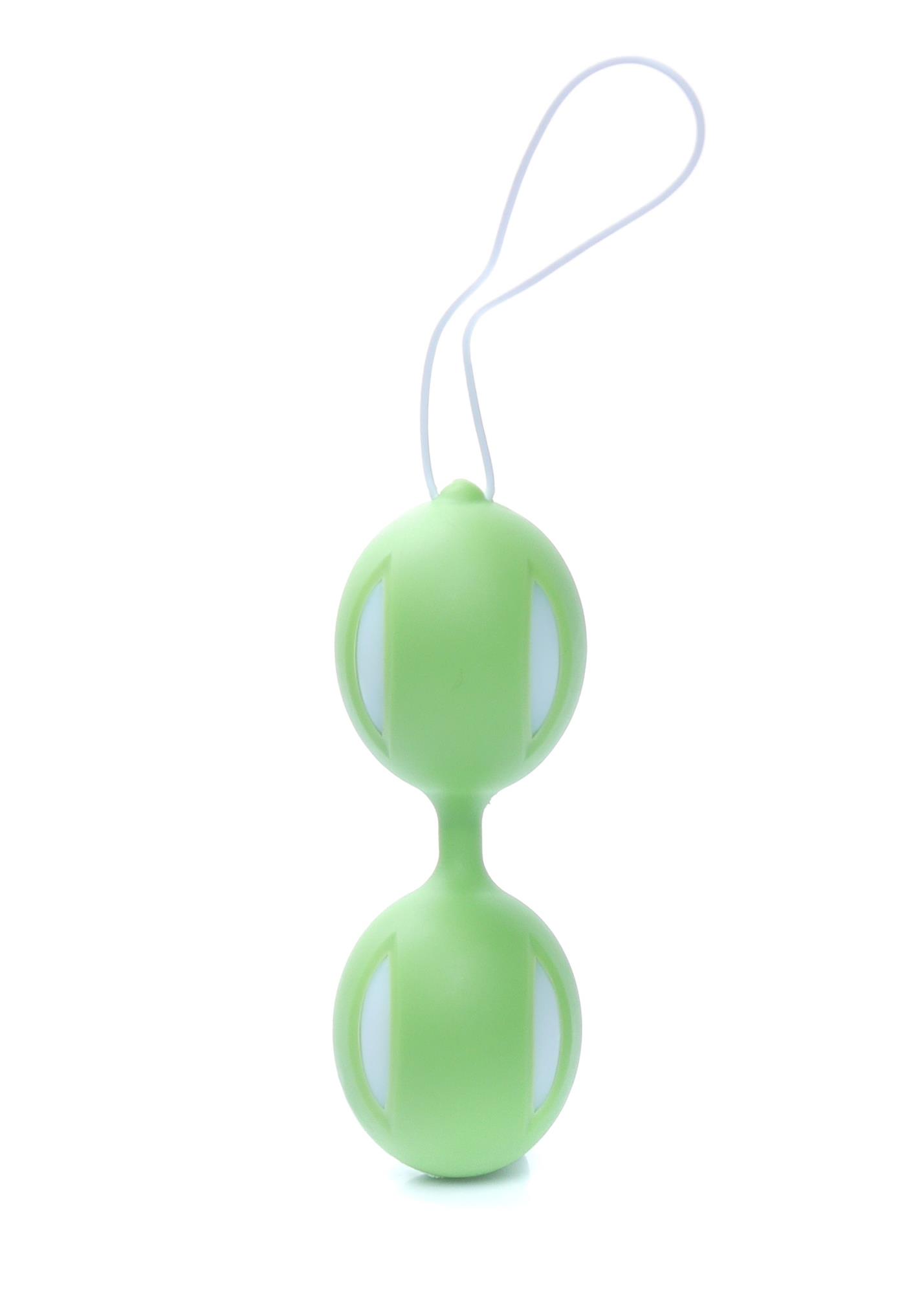 Kulki gejszy Smartballs – podwójne, 3,6 cm, zielone — zdjęcie 1