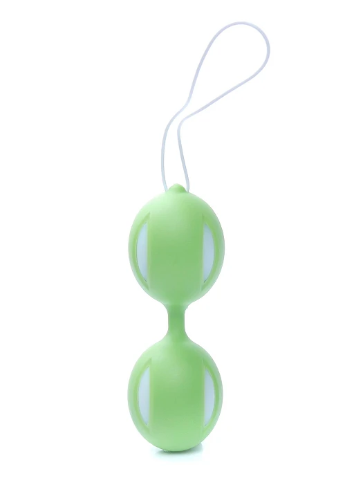 Kulki gejszy Smartballs – podwójne, 3,6 cm, zielone