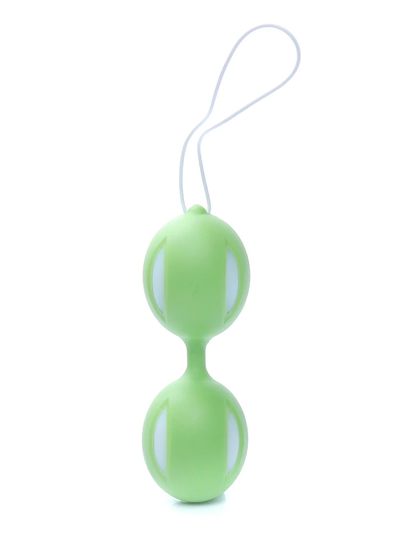 Kulki gejszy Smartballs – podwójne, 3,6 cm, zielone