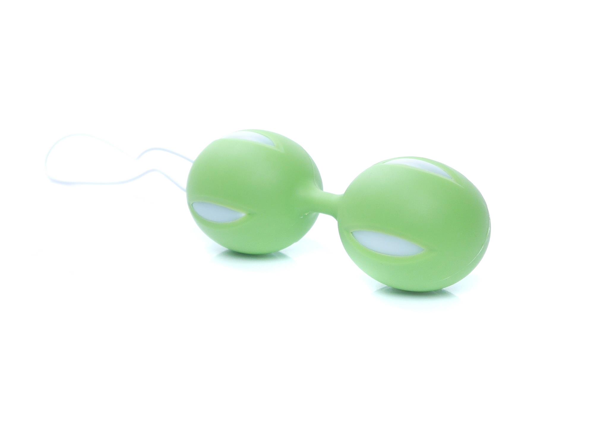 Kulki gejszy Smartballs – podwójne, 3,6 cm, zielone — zdjęcie 2