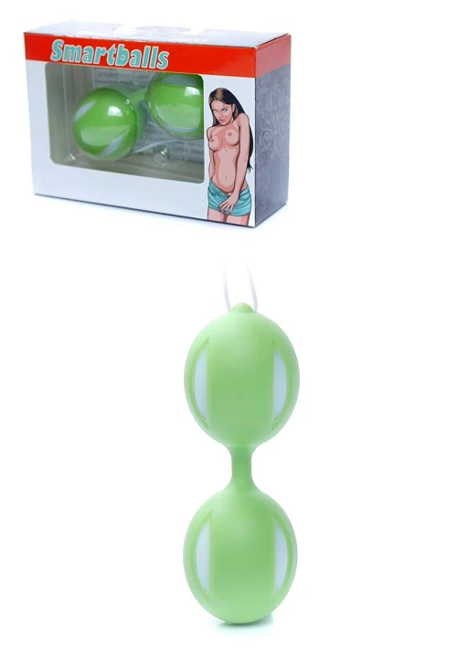 Kulki gejszy Smartballs – podwójne, 3,6 cm, zielone — zdjęcie 3