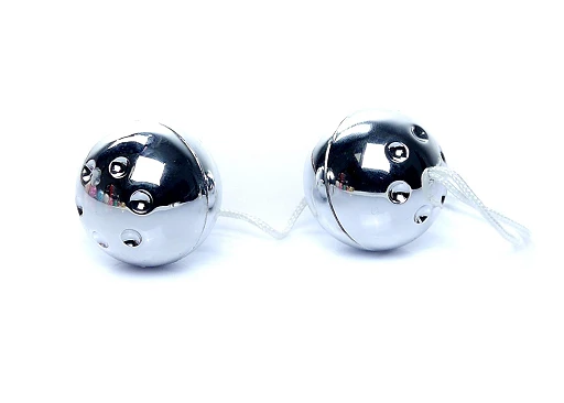 Kulki gejszy Duo-Balls Silver – dwie kulki, 3,2 cm
