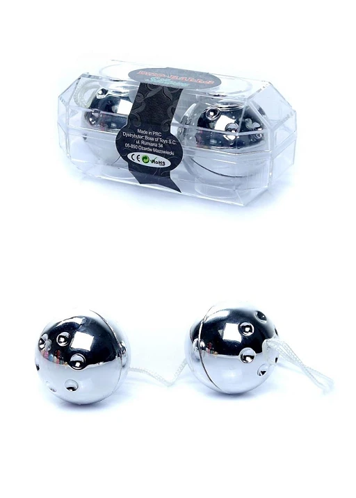 Kulki gejszy Duo-Balls Silver – dwie kulki, 3,2 cm — zdjęcie 2