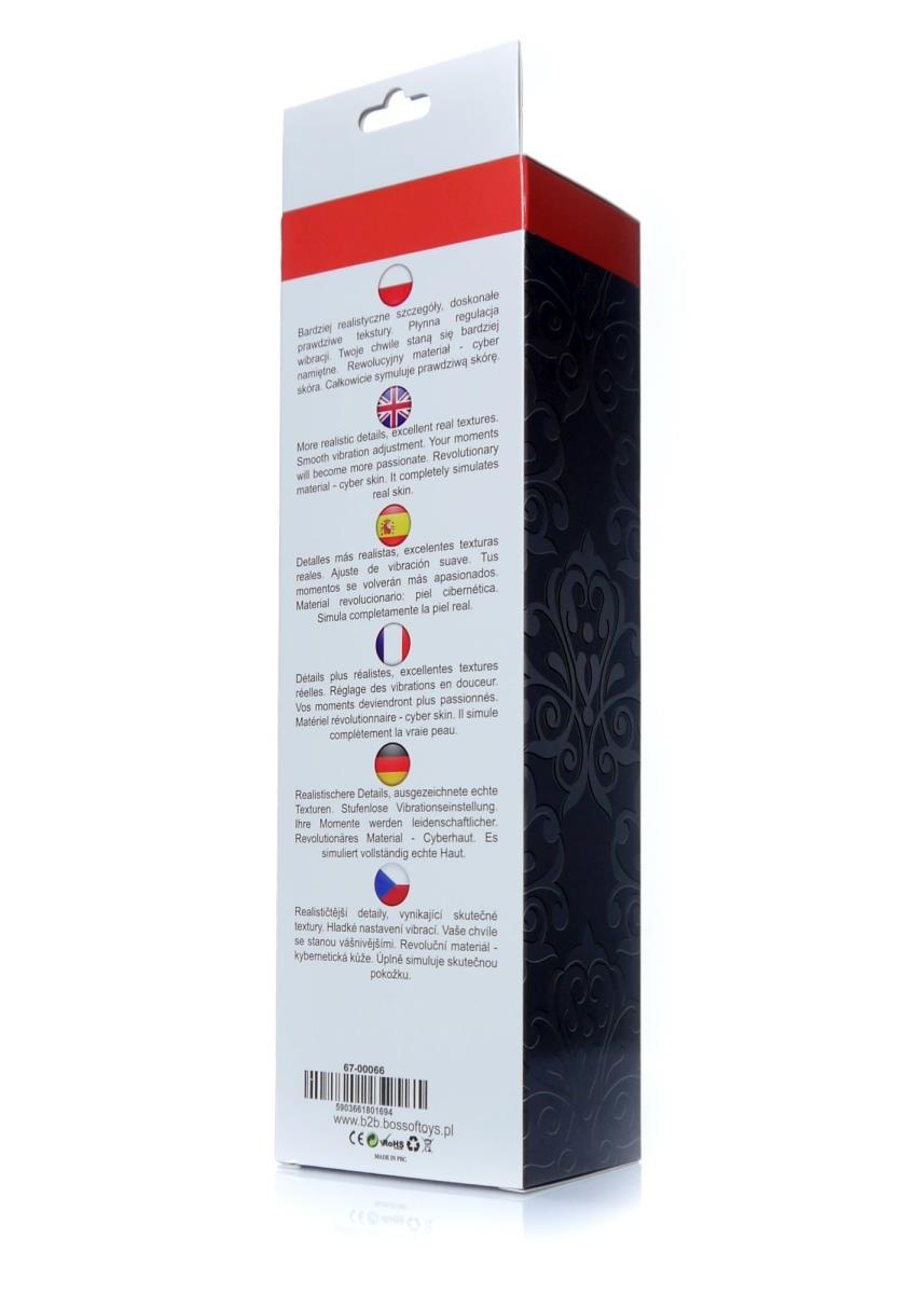 Wibrator Real Skin Multispeed – 22 cm, TPE — zdjęcie 7
