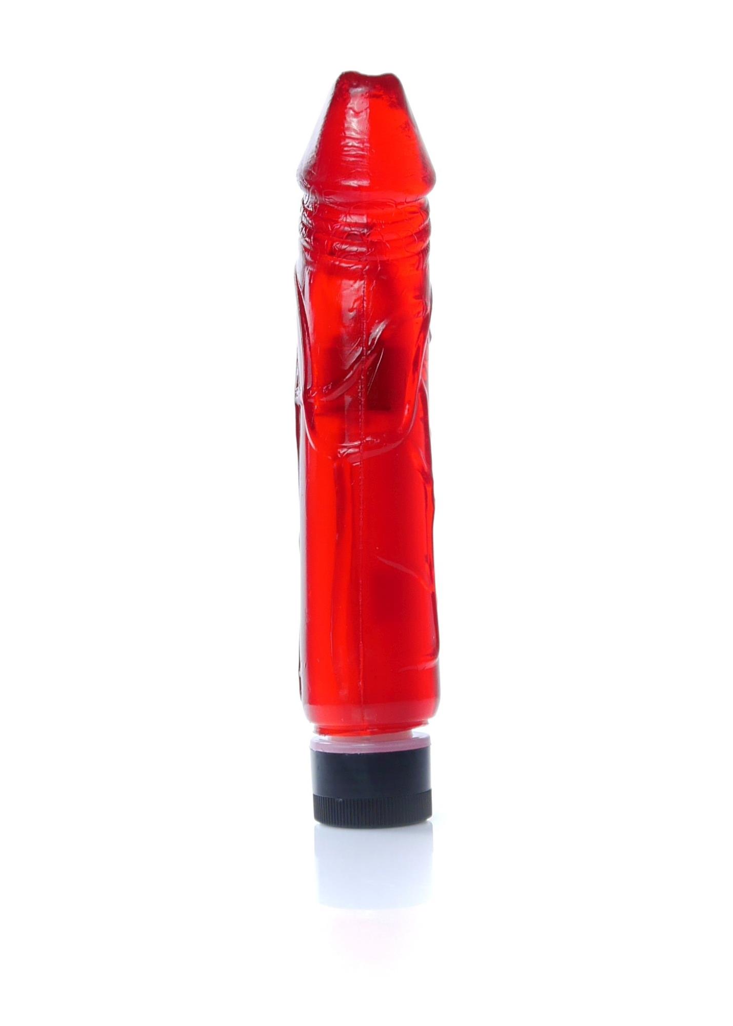 Wibrator Juicy Jelly – multispeed, 22 cm, czerwony — zdjęcie 2