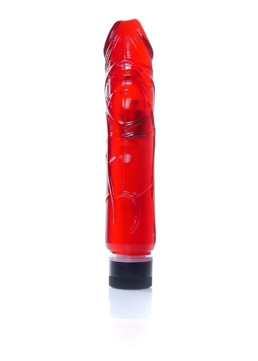 Wibrator Juicy Jelly – multispeed, 22 cm, czerwony — zdjęcie 3