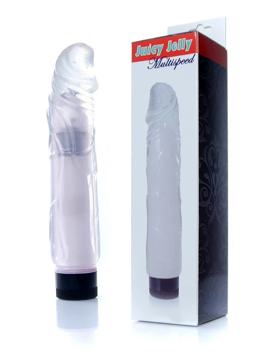 Wibrator Juicy Jelly — multispeed, 22 cm, przezroczysty — zdjęcie 5