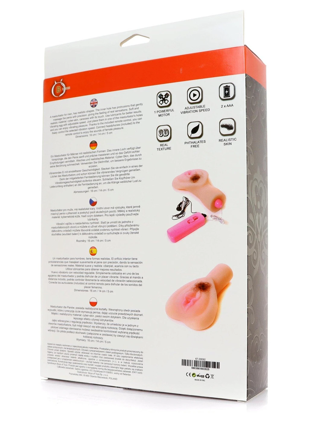 Masturbator wagina z jajeczkiem wibracyjnym – CyberSkin, audio — zdjęcie 7