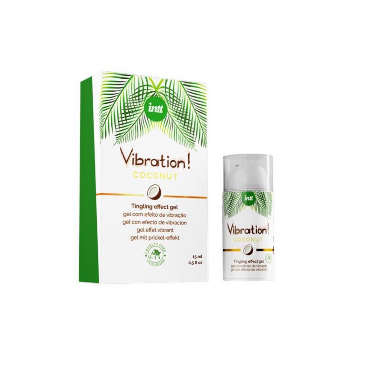 Żel stymulujący Vibration Coconut - mrowiący, wegański, 15 ml — zdjęcie 1