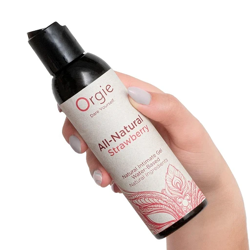 Lubrykant smakowy Orgie All-Natural Strawberry – truskawka, 150 ml — zdjęcie 3