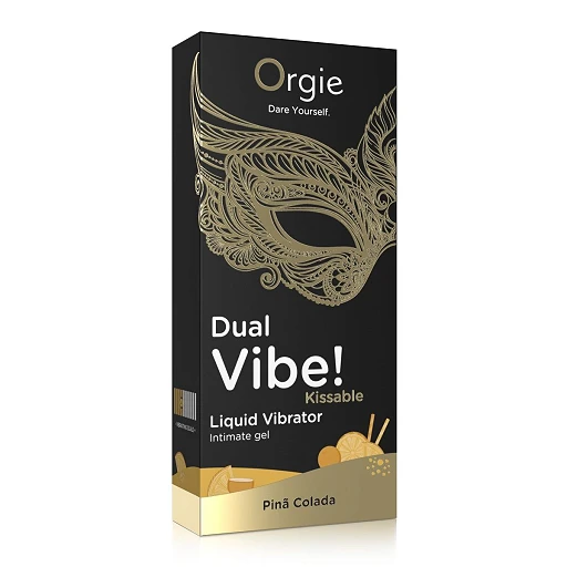 Wibrator w płynie Dual Vibe! Pina Colada - smak i wibracje — zdjęcie 3
