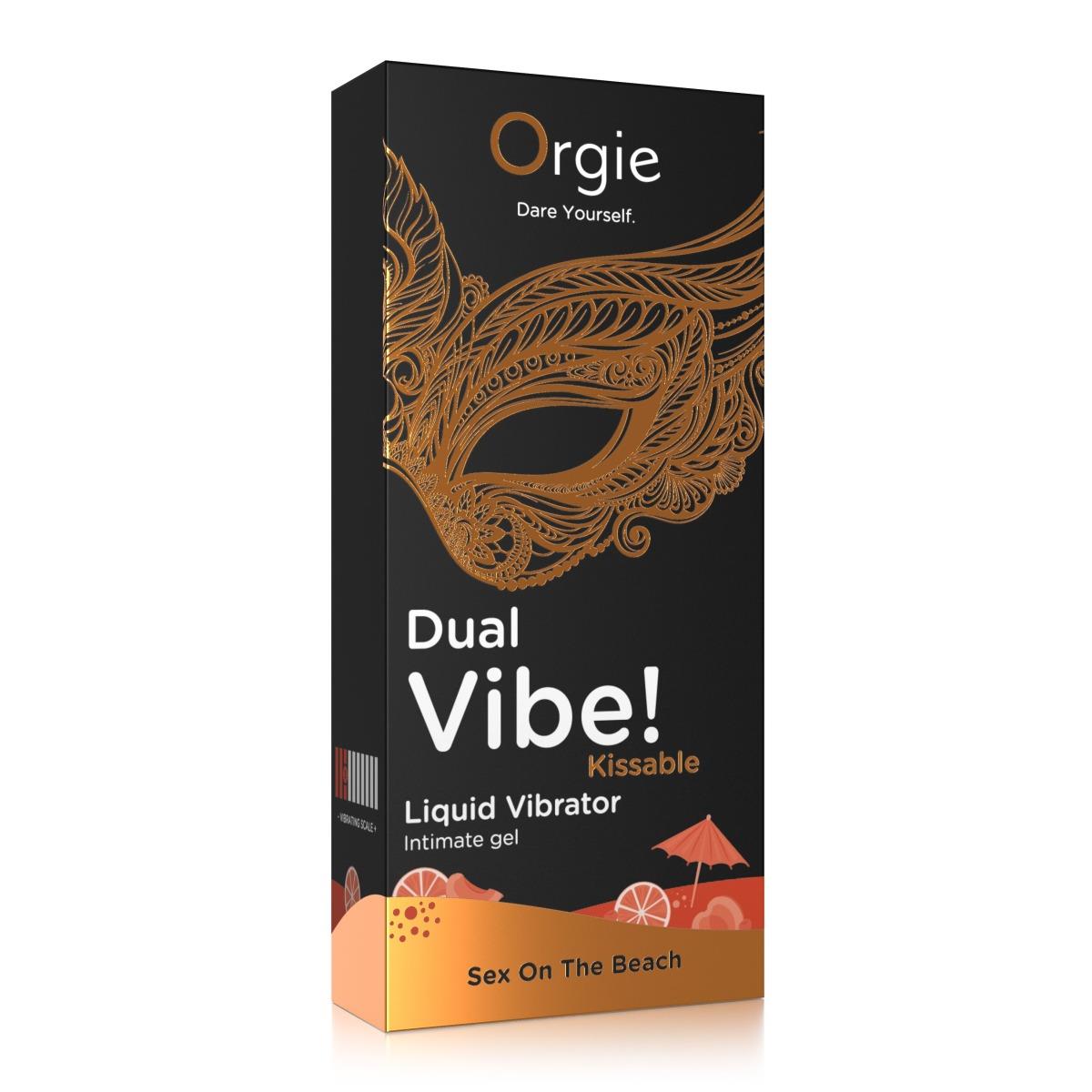 Żel wibrujący Orgie Dual Vibe! Sex On The Beach – smakowy, 15 ml — zdjęcie 3