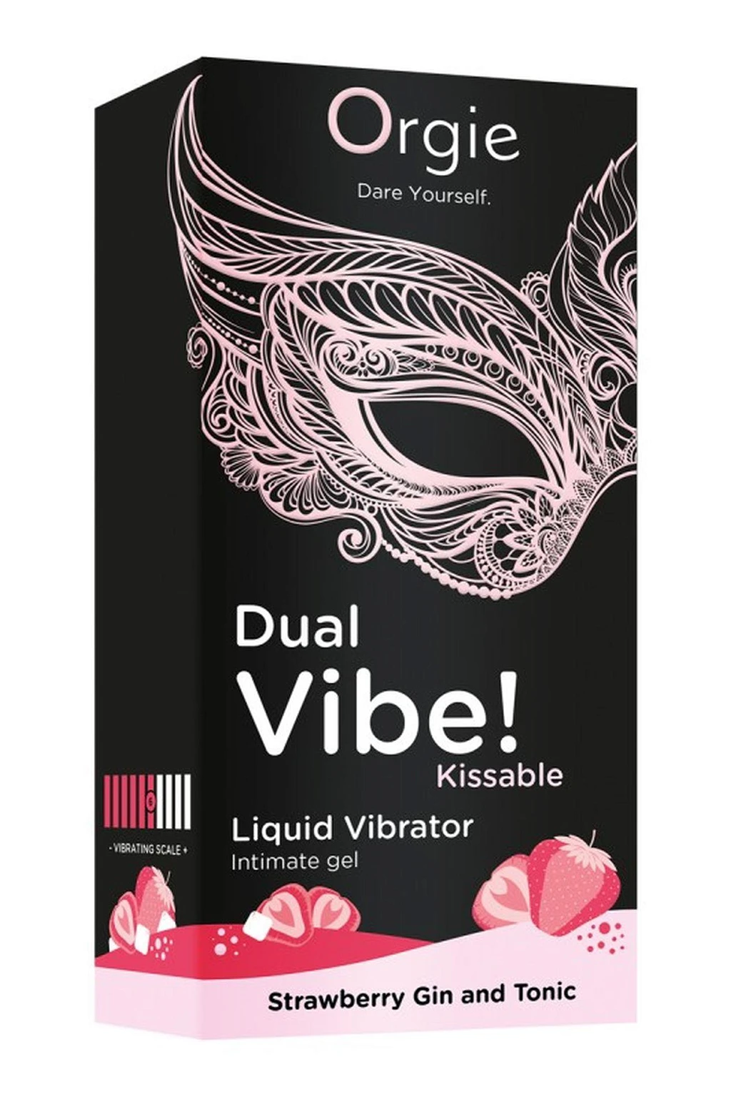 Wibrujący żel intymny Dual Vibe! Kissable - smak truskawki Gin — zdjęcie 3