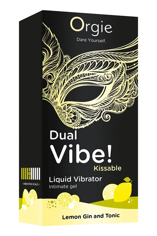 Żel wibrujący Orgie Dual Vibe! Kissable – gin & tonic z cytryną — zdjęcie 3