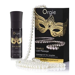 Zestaw do masażu Orgie Pearls Lust Massage – żel 30 ml i perły