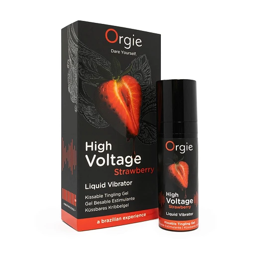 Żel wibrujący Orgie High Voltage Strawberry – truskawkowy, 15 ml — zdjęcie 2