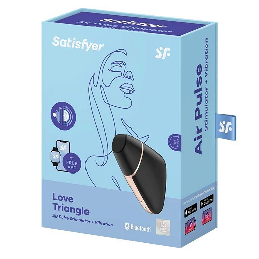 Stymulator łechtaczki Love Triangle – Air Pulse + wibracje — zdjęcie 7