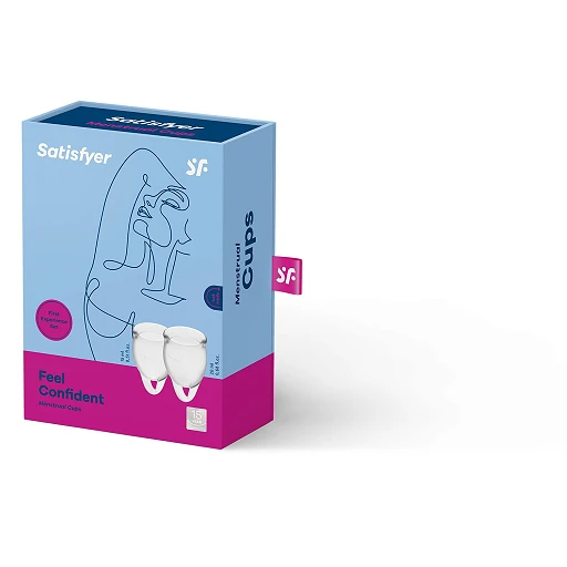 Kubeczki menstruacyjne Satisfyer Feel Confident – 15 i 20 ml, 2 szt. — zdjęcie 2