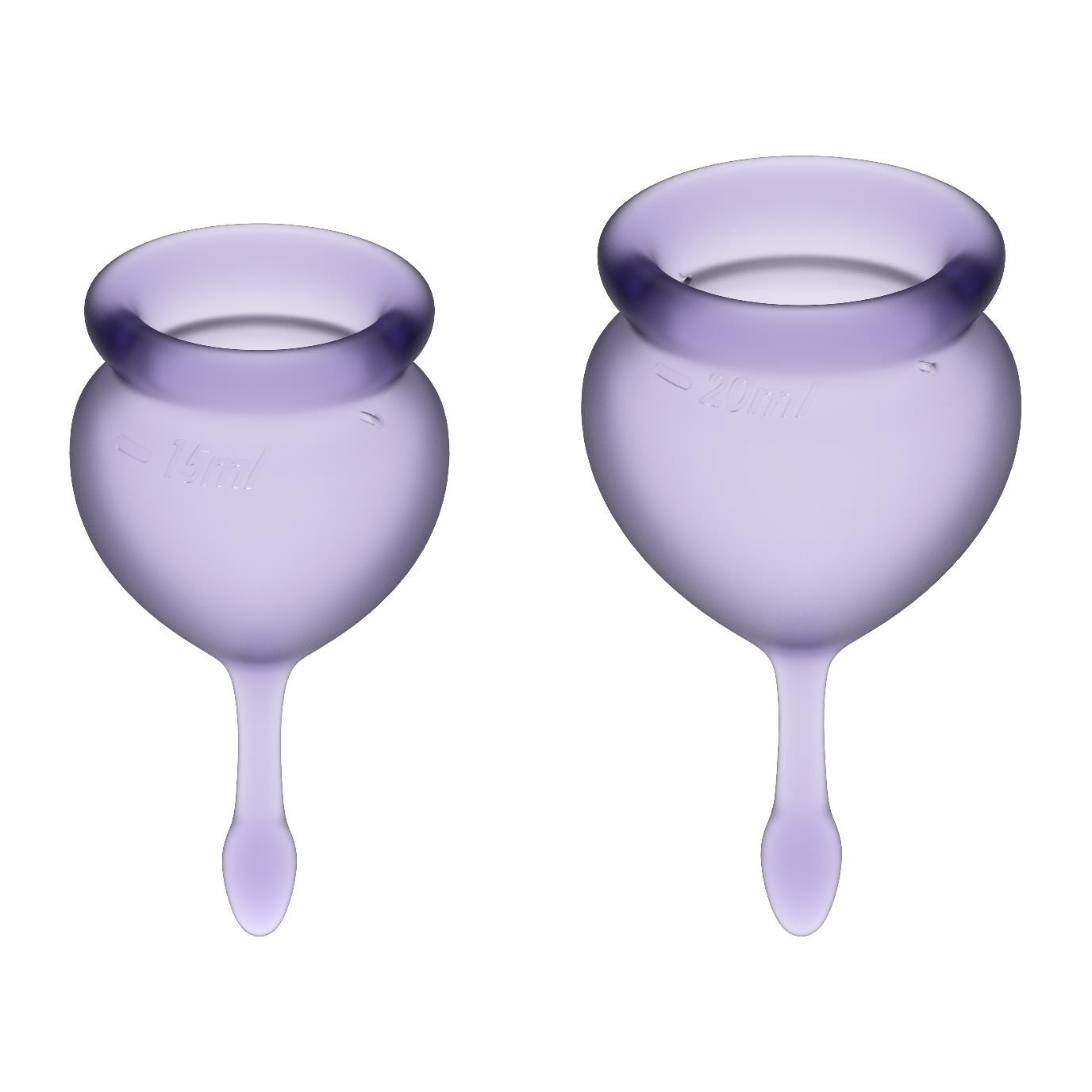 Kubeczki menstruacyjne Satisfyer Feel Good – silikon, 15 i 20 ml — zdjęcie 1