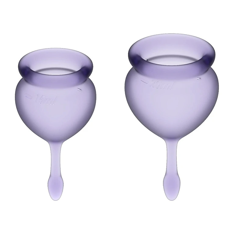 Kubeczki menstruacyjne Satisfyer Feel Good – silikon, 15 i 20 ml