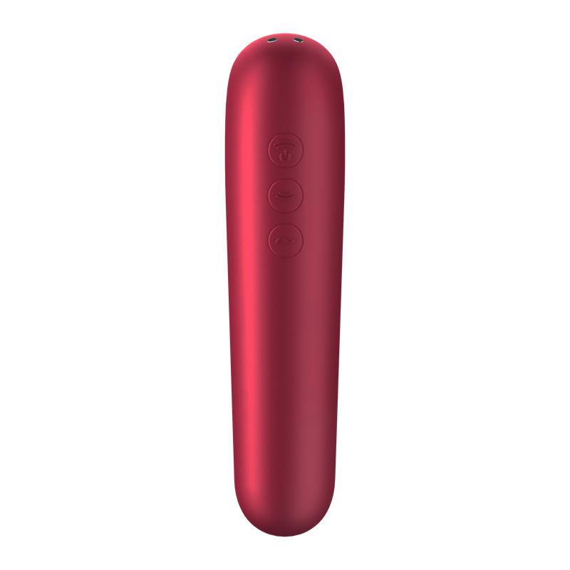 Stymulator Dual Love – powietrzny + wibracje, czerwony — zdjęcie 4