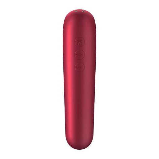 Stymulator Dual Love – powietrzny + wibracje, czerwony — zdjęcie 4