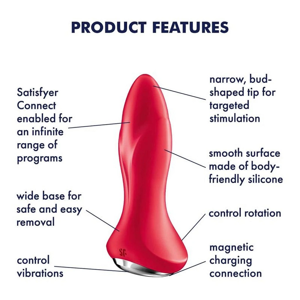 Wibrator analny Satisfyer Rotator Plug 1+ - wibracje i obracające się — zdjęcie 6